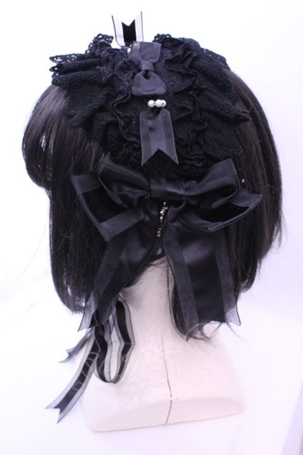 画像2: ALICE and the PIRATES / Faint memoryヘッドドレス  クロ O-25-12-18-1039-PA-AC-IG-OS (2)