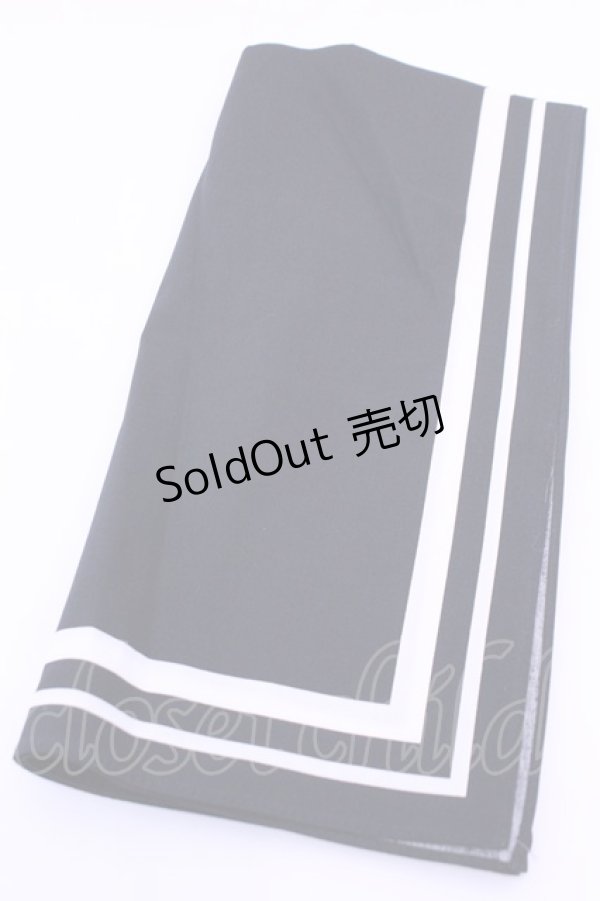 画像2: INGEBORG / ハンカチーフ  ロゴクロ O-25-12-18-1006-LO-ZA-IG-OS (2)