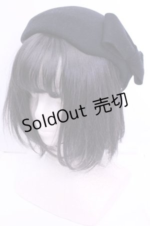 画像: an another angelus / リボン付きトークベレー帽 F クロ O-25-12-18-1042-CA-AC-YM-OS