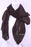 画像1: INGEBORG / ロゴ刺繍スクエアストール  ブラウン O-25-12-18-1045-LO-ZA-IG-OS (1)