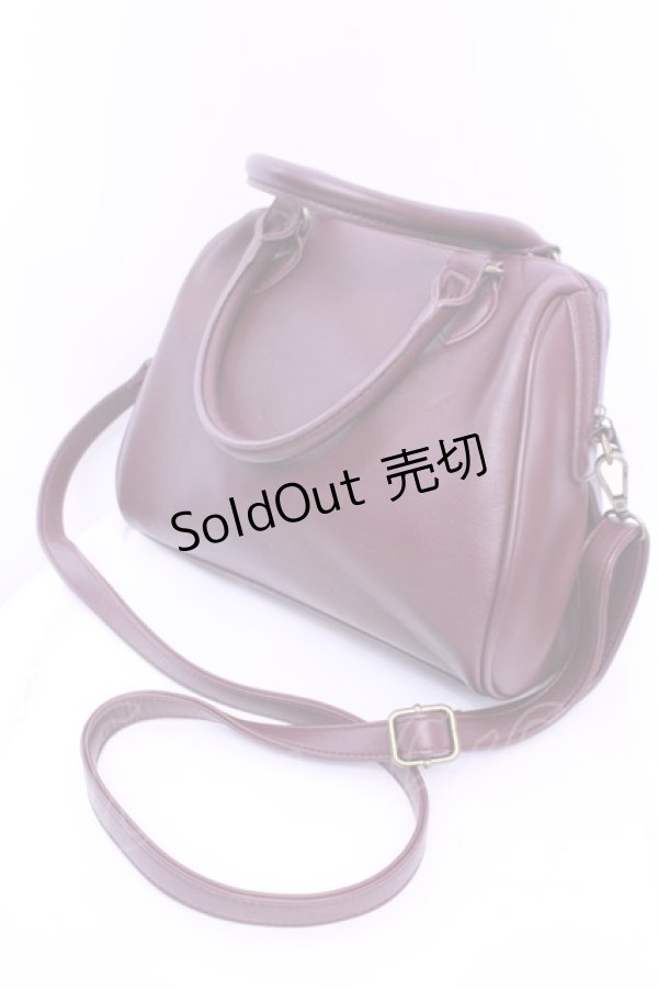 画像2: axes femme / リボンビットバッグ 260×200×120mm ワイン O-25-12-18-1046-AX-BG-IG-OS (2)