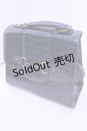 画像: axes femme / クロコビットバッグ 18×27×9cm ネイビー O-25-12-18-1048-AX-BG-IG-OS