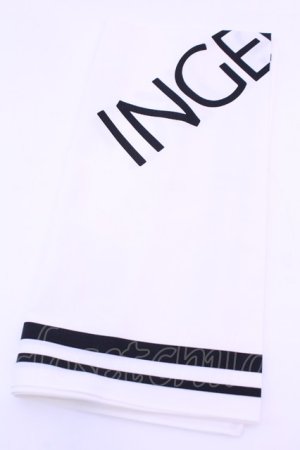 画像: INGEBORG / ハンカチーフ  ロゴシロ O-25-12-18-1008-LO-ZA-IG-OS