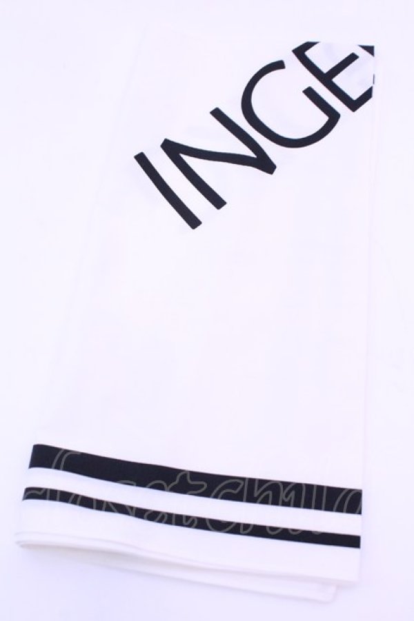 画像1: INGEBORG / ハンカチーフ  ロゴシロ O-25-12-18-1008-LO-ZA-IG-OS (1)