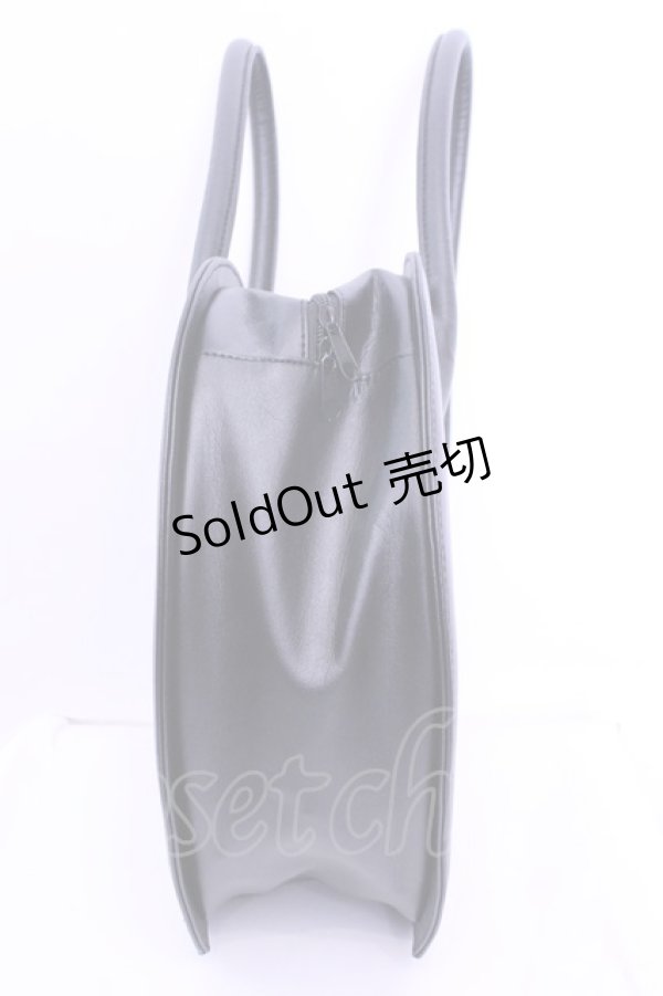 画像2: MILK / 45thハートバッグ  クロ×裏地アカハート柄 O-25-12-18-1051-ML-BG-IG-ZT346 (2)