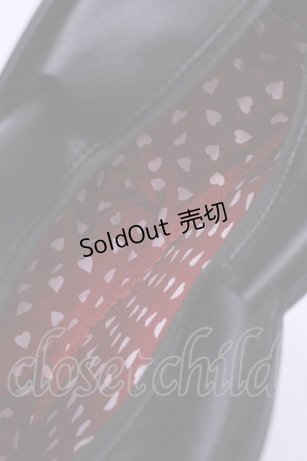 画像5: MILK / 45thハートバッグ  クロ×裏地アカハート柄 O-25-12-18-1051-ML-BG-IG-ZT346 (5)