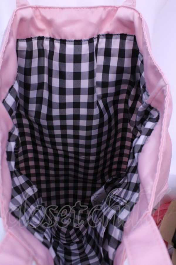 画像3: Maison de FLEUR / シングルリボントートバッグ  ピンク O-25-12-18-1057-LO-BG-IG-OS (3)