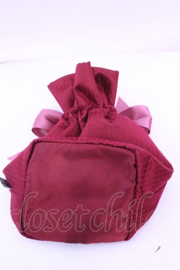 画像2: Maison de FLEUR / ドットチュール巾着ポーチ  アカ O-25-12-18-1061-LO-ZA-IG-OS (2)