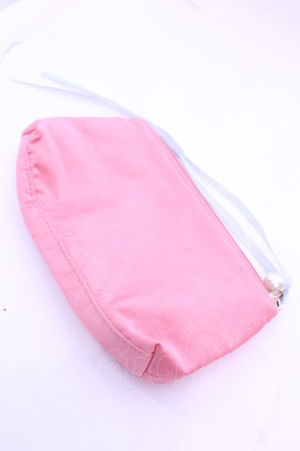 画像3: Maison de FLEUR / ロゴリボンレースポーチ  ピンク O-25-12-18-1062-LO-ZA-IG-OS (3)