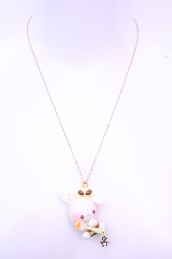 画像2: PARU HIMA / うさぎ蜂ネックレス  シロ×イエロー O-25-12-18-1065-LO-AC-IG-OS (2)