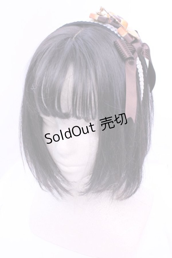 画像1: MERCI MEL / アリスのお茶会クッキーカチューシャ  ブラウン O-25-12-18-1067-LO-AC-IG-OS (1)