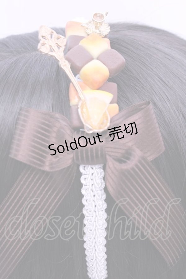 画像2: MERCI MEL / アリスのお茶会クッキーカチューシャ  ブラウン O-25-12-18-1067-LO-AC-IG-OS (2)