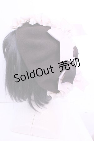 画像: MERCI MEL / ショコラリボンベレー帽  ブラウン O-25-12-18-1068-LO-AC-IG-OS