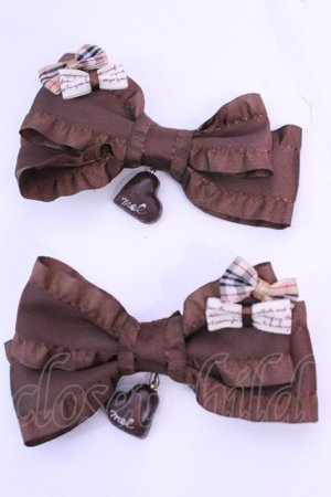 画像: MERCI MEL / チョコレートリボンクリップ  ブラウン O-25-12-18-1071-LO-AC-IG-OS