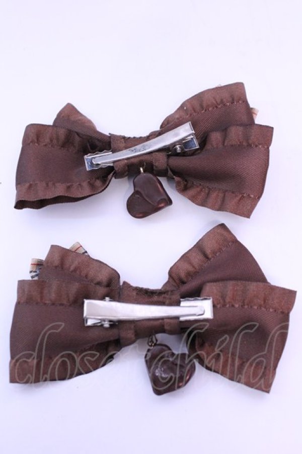 画像3: MERCI MEL / チョコレートリボンクリップ  ブラウン O-25-12-18-1071-LO-AC-IG-OS (3)