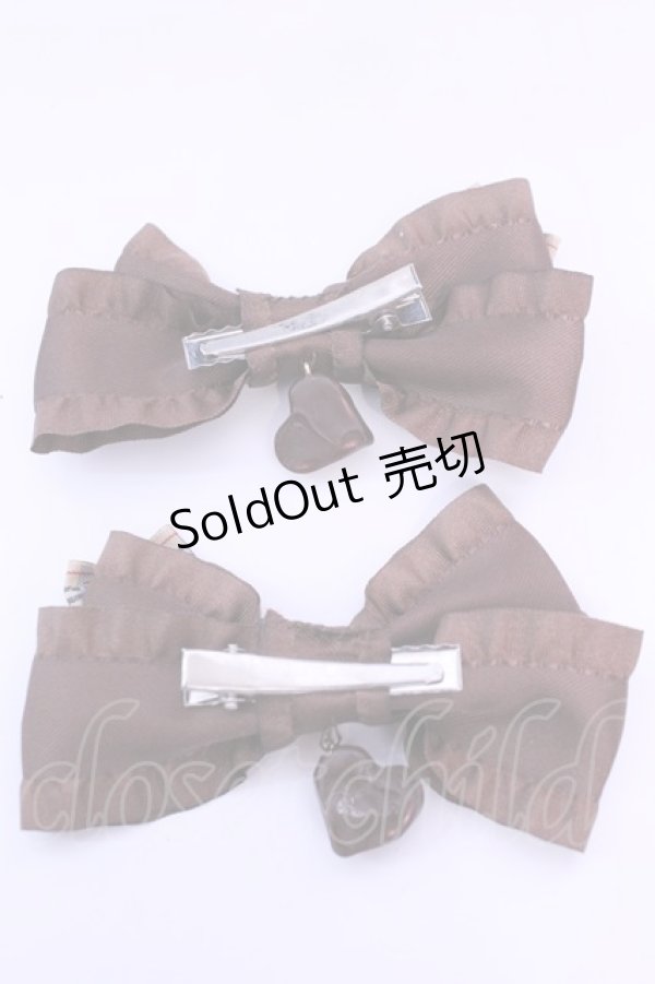 画像3: MERCI MEL / チョコレートリボンクリップ  ブラウン O-25-12-18-1071-LO-AC-IG-ZT485-F001 (3)