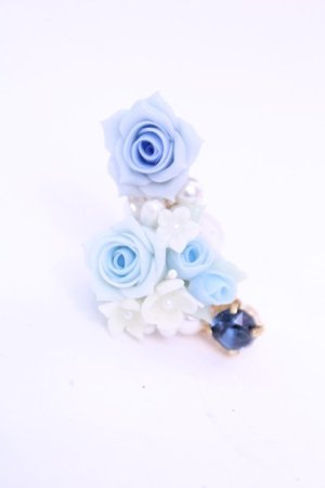 画像: 薫乃園 / ローズイヤーカフ  サックス O-25-12-18-1075-LO-AC-IG-OS