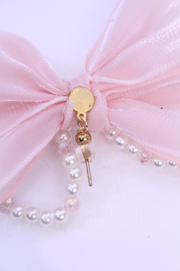 画像2: sugar me / リボンパールピアス  ピンク O-25-12-18-1077-LO-AC-IG-OS (2)