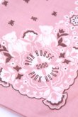 画像2: PINK HOUSE / ハンカチーフ  2000年 くま　バンダナピンク O-25-12-18-1012-LO-ZA-IG-OS (2)