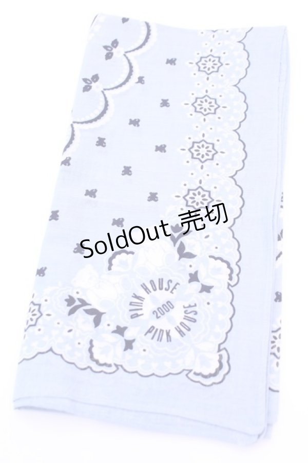 画像1: PINK HOUSE / ハンカチーフ  2000年 くま　バンダナサックス O-25-12-18-1013-LO-ZA-IG-OS (1)