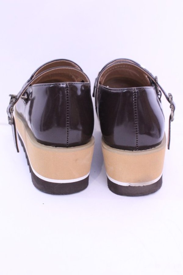 画像3: axes femme / ストラップ付ローファー S ブラウン O-25-12-18-1084-AX-SH-OW-OS (3)