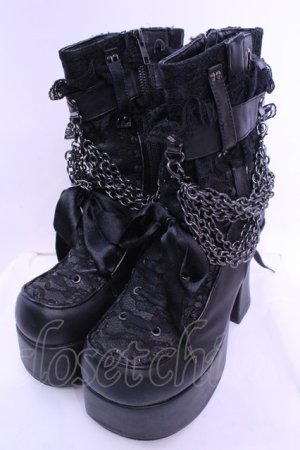 画像: Demonia / CHARADE-110　厚底ブーツ UK6 ブラック O-25-12-18-1086-PU-SH-OW-OS