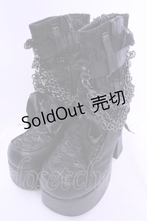 画像: Demonia / CHARADE-110　厚底ブーツ UK6 ブラック O-25-12-18-1086-PU-SH-OW-OS