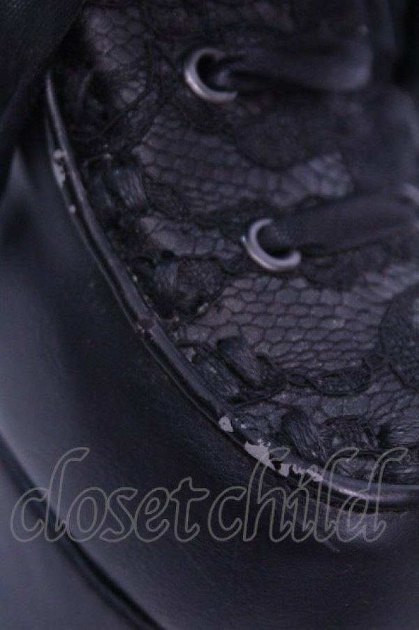 画像11: Demonia / CHARADE-110　厚底ブーツ UK6 ブラック O-25-12-18-1086-PU-SH-OW-OS (11)