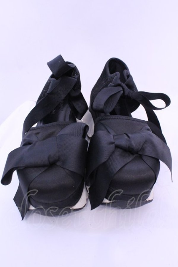 画像2: merry jenny / リボンスニーカーサンダル L クロ O-25-12-18-1088-LO-SH-OW-OS (2)