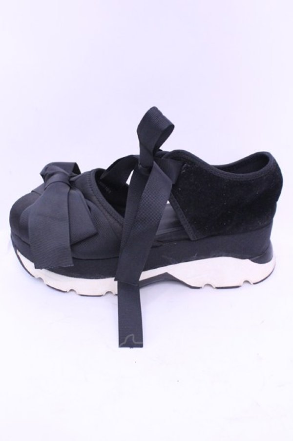 画像6: merry jenny / リボンスニーカーサンダル L クロ O-25-12-18-1088-LO-SH-OW-OS (6)