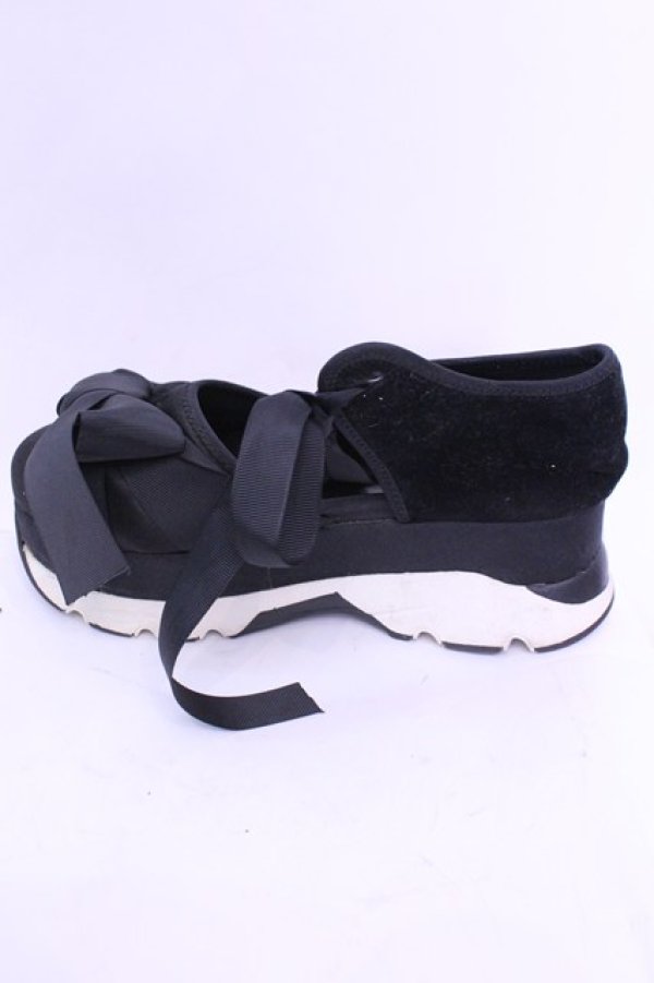 画像7: merry jenny / リボンスニーカーサンダル L クロ O-25-12-18-1088-LO-SH-OW-OS (7)