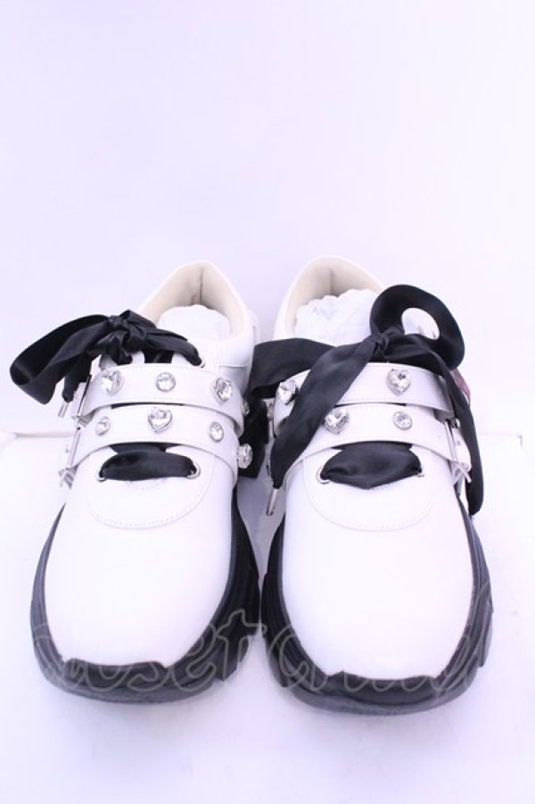 画像2: サンリオ / マイメロ厚底スニーカー L シロ×クロ O-25-12-18-1090-EL-SH-OW-OS (2)