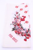 画像1: PINK HOUSE / ハンカチーフ  フラワー柄アイボリー O-25-12-18-1016-LO-ZA-IG-OS (1)