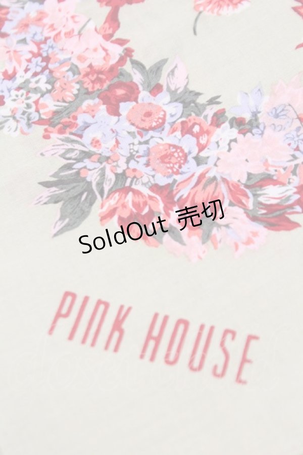画像2: PINK HOUSE / ハンカチーフ  フラワー柄グリーン O-25-12-18-1018-LO-ZA-IG-OS (2)
