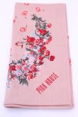 画像1: PINK HOUSE / ハンカチーフ  フラワー柄ピンク O-25-12-18-1019-LO-ZA-IG-OS (1)