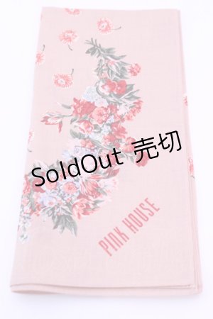 画像: PINK HOUSE / ハンカチーフ  フラワー柄ピンク O-25-12-18-1019-LO-ZA-IG-OS