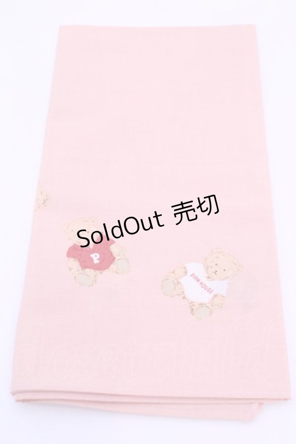 画像3: PINK HOUSE / ハンカチーフ  くま柄ピンク O-25-12-18-1020-LO-ZA-IG-OS (3)