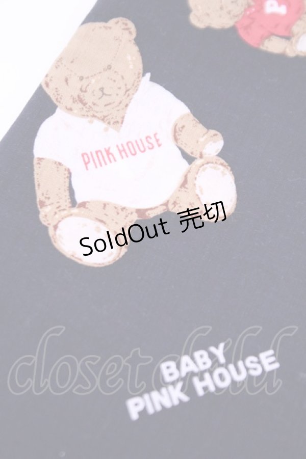 画像2: PINK HOUSE / ハンカチーフ  くま柄クロ O-25-12-18-1021-LO-ZA-IG-OS (2)