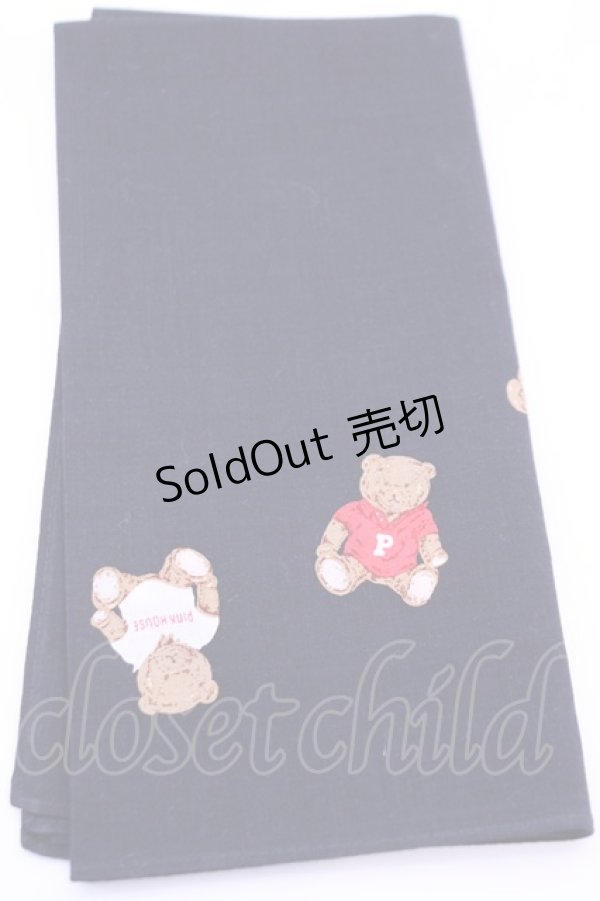 画像3: PINK HOUSE / ハンカチーフ  くま柄クロ O-25-12-18-1021-LO-ZA-IG-OS (3)