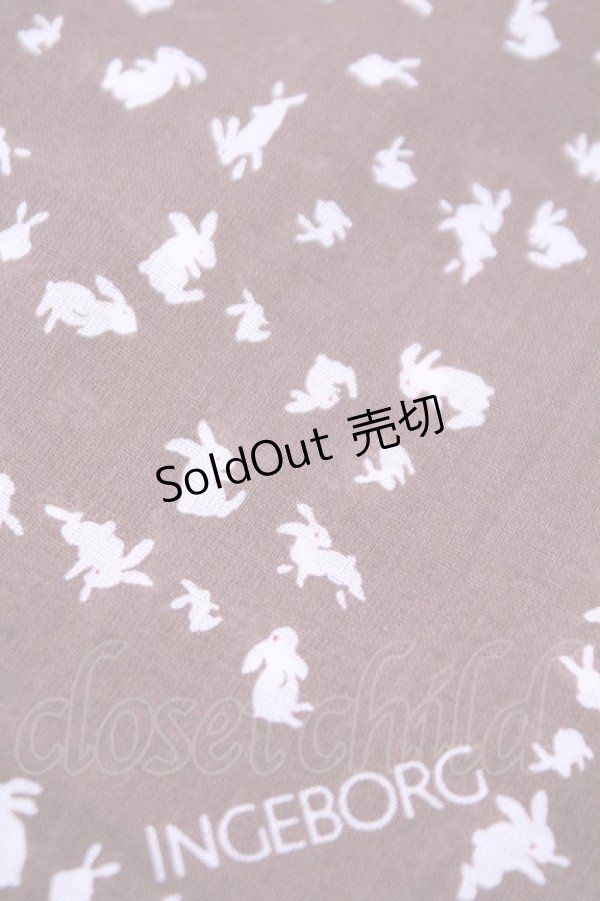 画像2: INGEBORG / ハンカチーフ  うさぎブラウン O-25-12-18-1023-LO-ZA-IG-OS (2)
