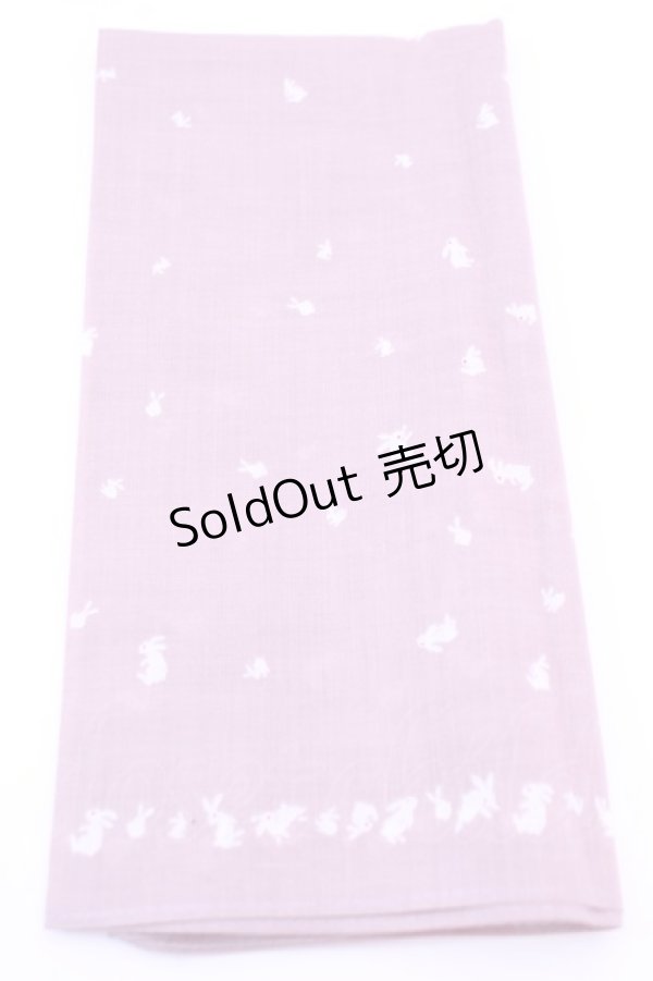 画像3: INGEBORG / ハンカチーフ  うさぎピンク O-25-12-18-1025-LO-ZA-IG-OS (3)