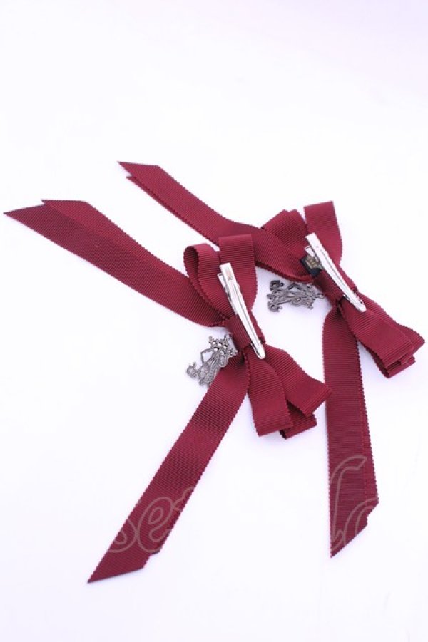 画像3: ALICE and the PIRATES / 多重リボンクリップ  エンジ O-25-12-18-1030-PA-ZA-YM-OS (3)