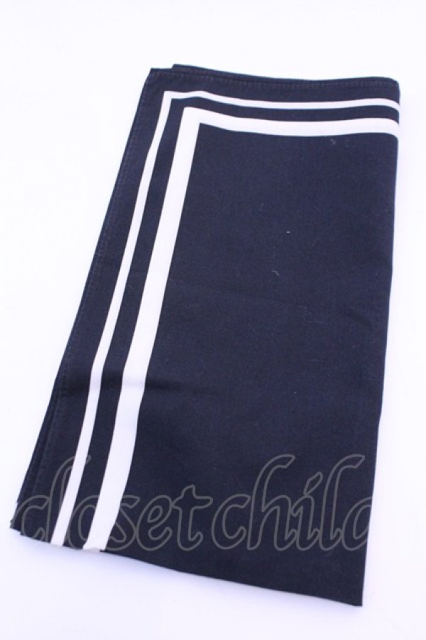 画像2: INGEBORG / ハンカチーフ  ロゴクロ O-25-12-18-1004-LO-ZA-IG-OS (2)