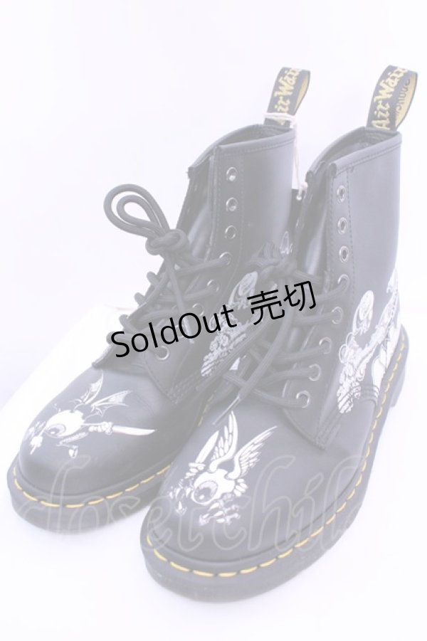 画像1: Dr.Martens （Getta Grip） / ×RICK GRIFFIN 1460 8ホールブーツ UK7 ブラック O-25-12-18-1032-PU-SH-IG-OS (1)