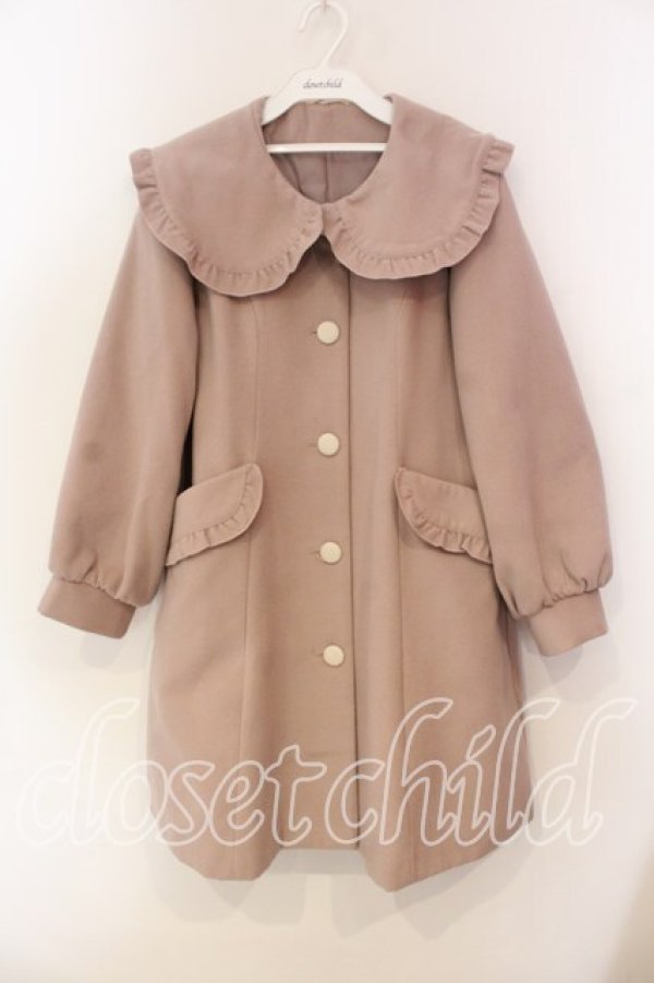 画像1: Amavel / フリル襟コート  ピンク O-25-12-18-071-CA-OP-IG-OS (1)