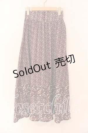 画像: an another angelus / フラワーパターン切替ロングスカート F ボルドー O-25-12-18-073-CA-SK-OW-ZT250