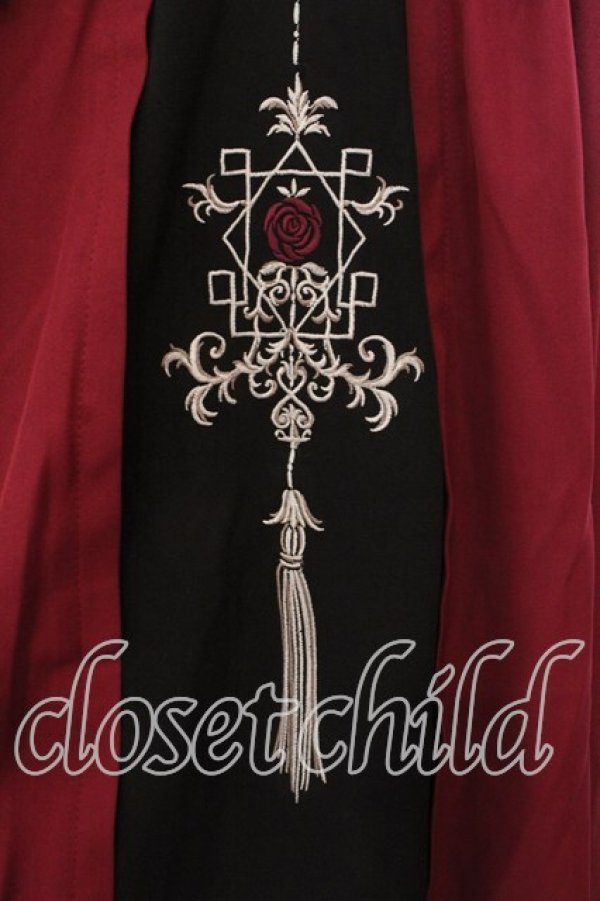 画像2: axes femme / チャイナ風刺繍スカート F ワイン O-25-12-18-079-AX-SK-OW-OS (2)