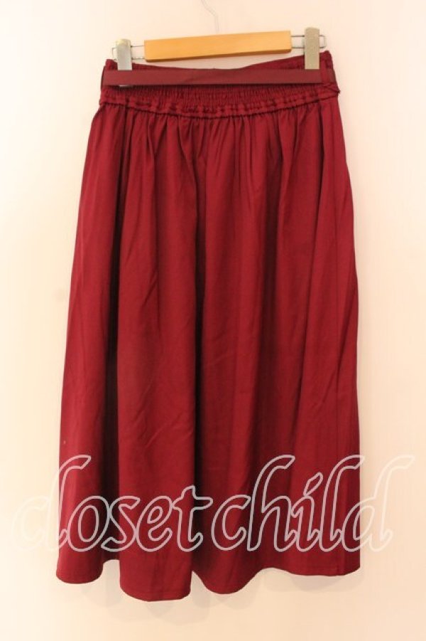 画像3: axes femme / チャイナ風刺繍スカート F ワイン O-25-12-18-079-AX-SK-OW-OS (3)