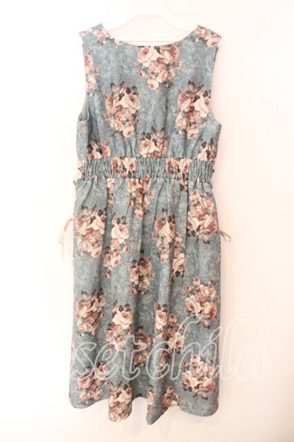 画像3: axes femme / クラシックローズ柄ジャンスカ F グリーン O-25-12-18-083-AX-OP-OW-OS (3)