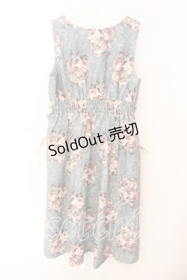 画像3: axes femme / クラシックローズ柄ジャンスカ F グリーン O-25-12-18-083-AX-OP-OW-OS (3)